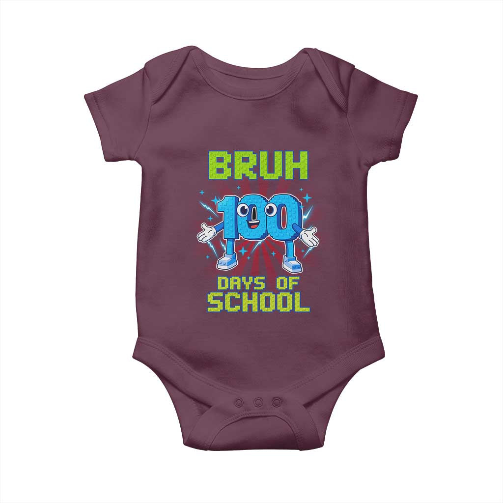 Bruh I Survived 67 33 Days Of School Baby Onesie Funny 100th Days of School 67 Game Meme - Wonder Print Shop