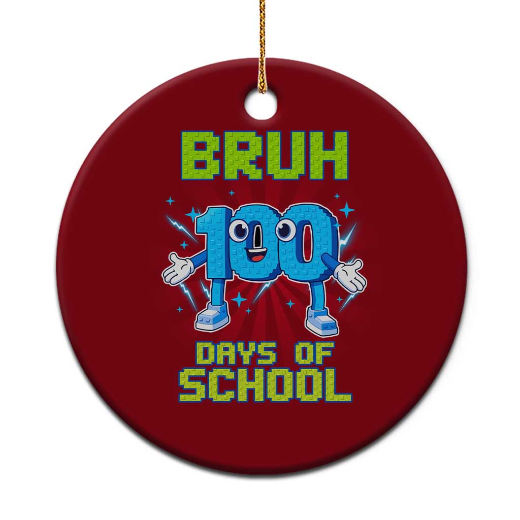 Bruh I Survived 67 33 Days Of School Ceramic Ornament Funny 100th Days of School 67 Game Meme - Wonder Print Shop