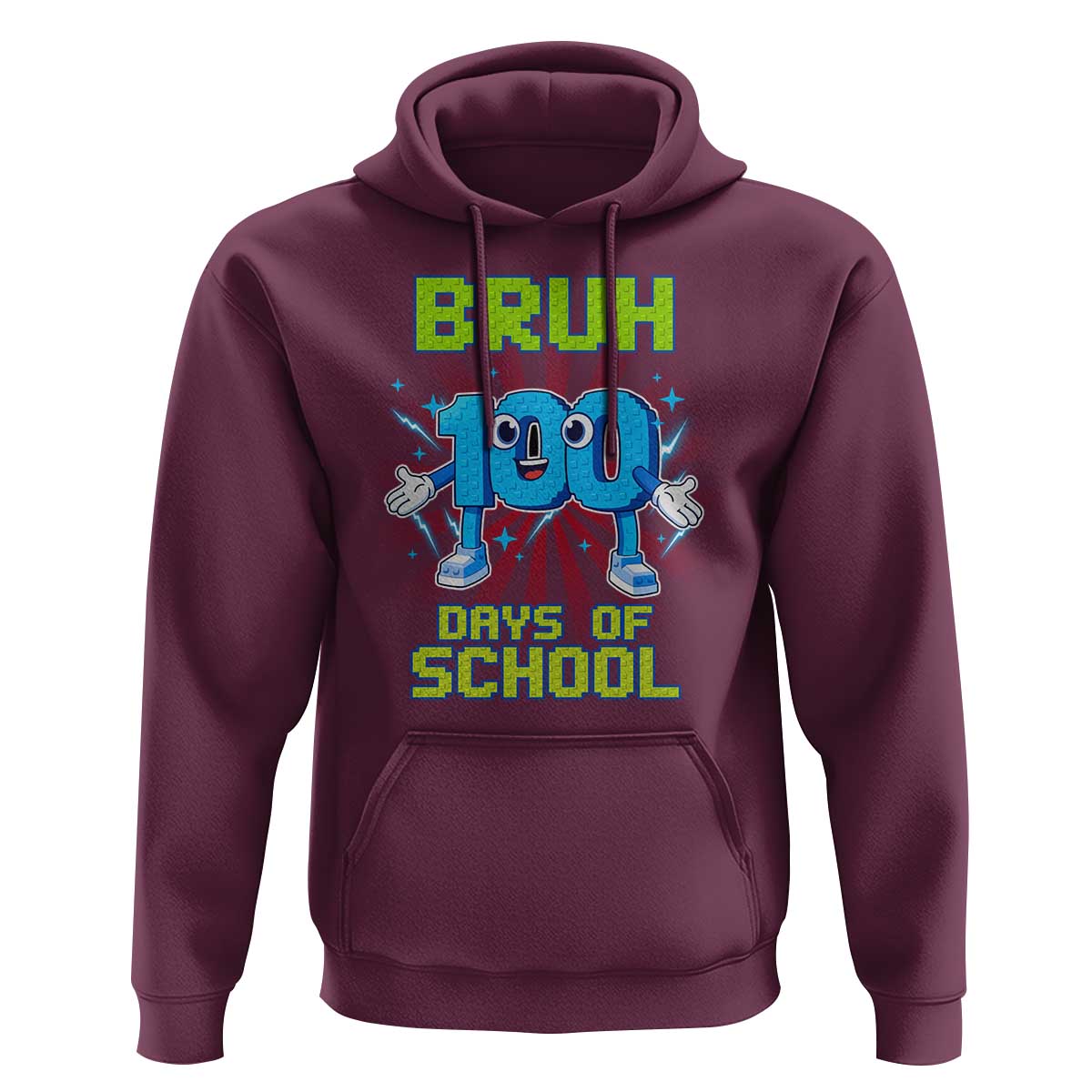 Bruh I Survived 67 33 Days Of School Hoodie Funny 100th Days of School 67 Game Meme - Wonder Print Shop
