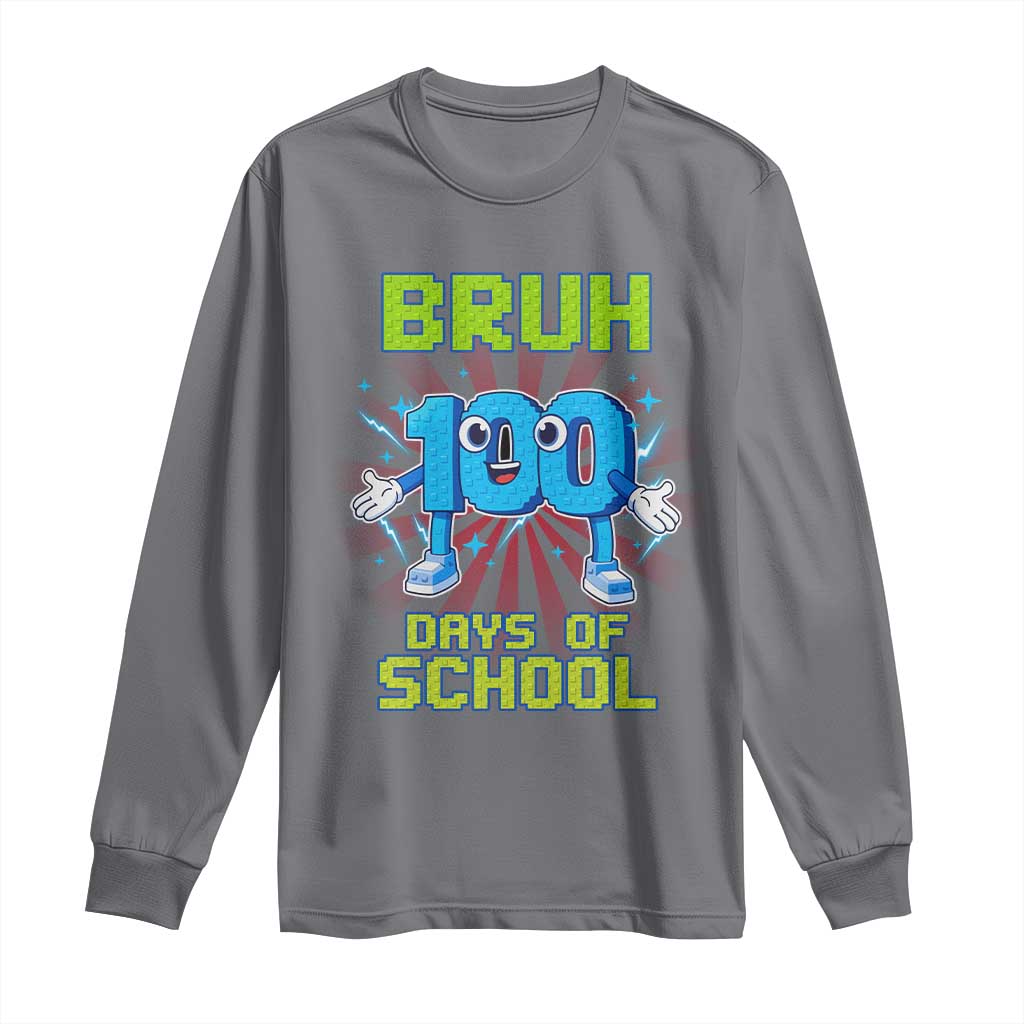 Bruh I Survived 67 33 Days Of School Long Sleeve Shirt Funny 100th Days of School 67 Game Meme - Wonder Print Shop