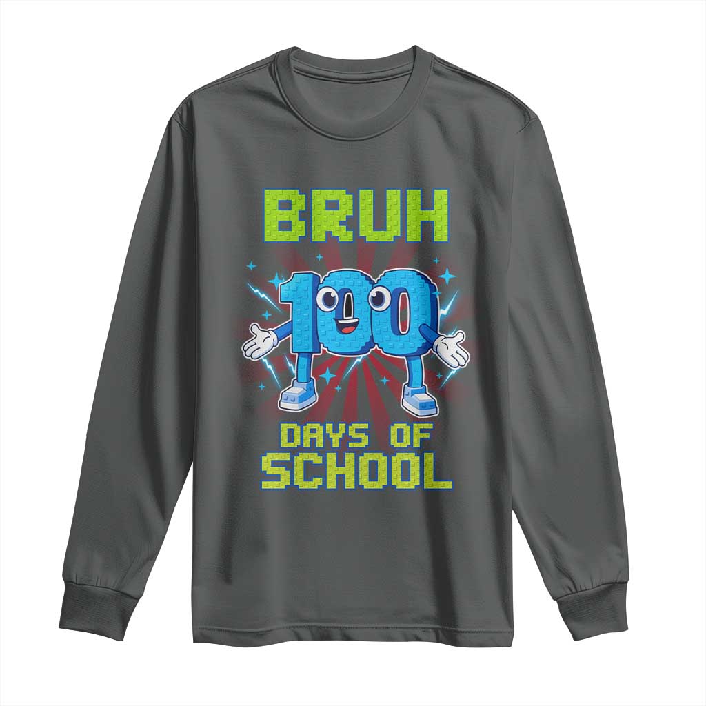 Bruh I Survived 67 33 Days Of School Long Sleeve Shirt Funny 100th Days of School 67 Game Meme - Wonder Print Shop