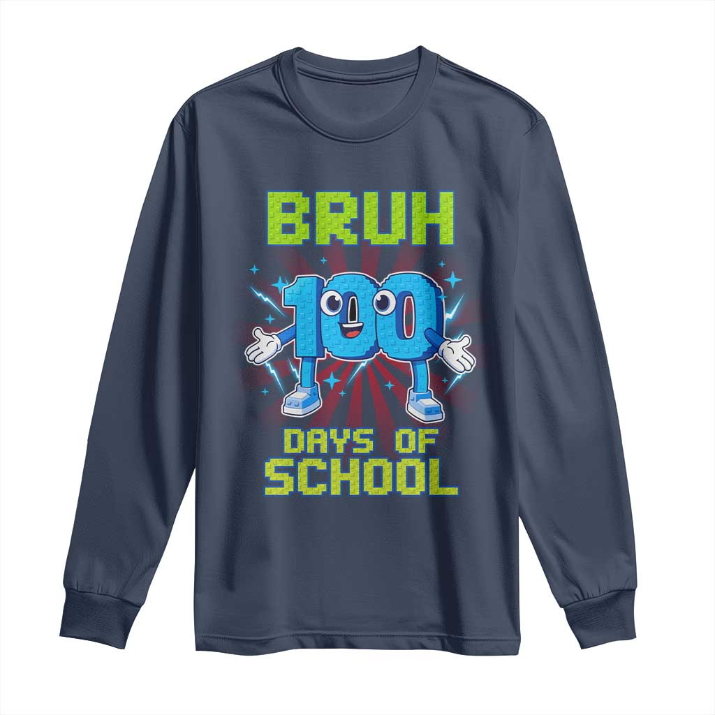 Bruh I Survived 67 33 Days Of School Long Sleeve Shirt Funny 100th Days of School 67 Game Meme - Wonder Print Shop