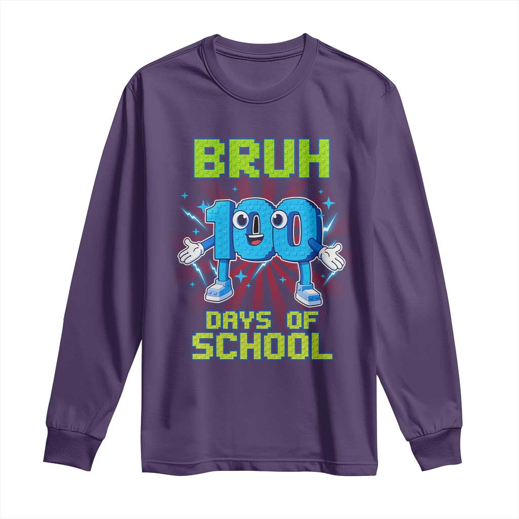 Bruh I Survived 67 33 Days Of School Long Sleeve Shirt Funny 100th Days of School 67 Game Meme - Wonder Print Shop