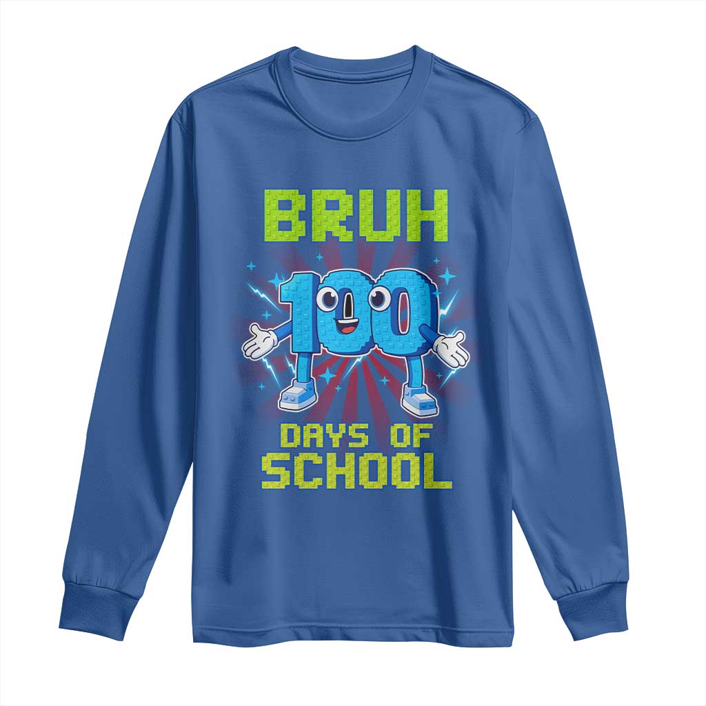 Bruh I Survived 67 33 Days Of School Long Sleeve Shirt Funny 100th Days of School 67 Game Meme - Wonder Print Shop