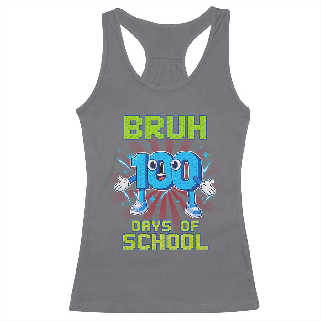 Bruh I Survived 67 33 Days Of School Racerback Tank Top Funny 100th Days of School 67 Game Meme - Wonder Print Shop