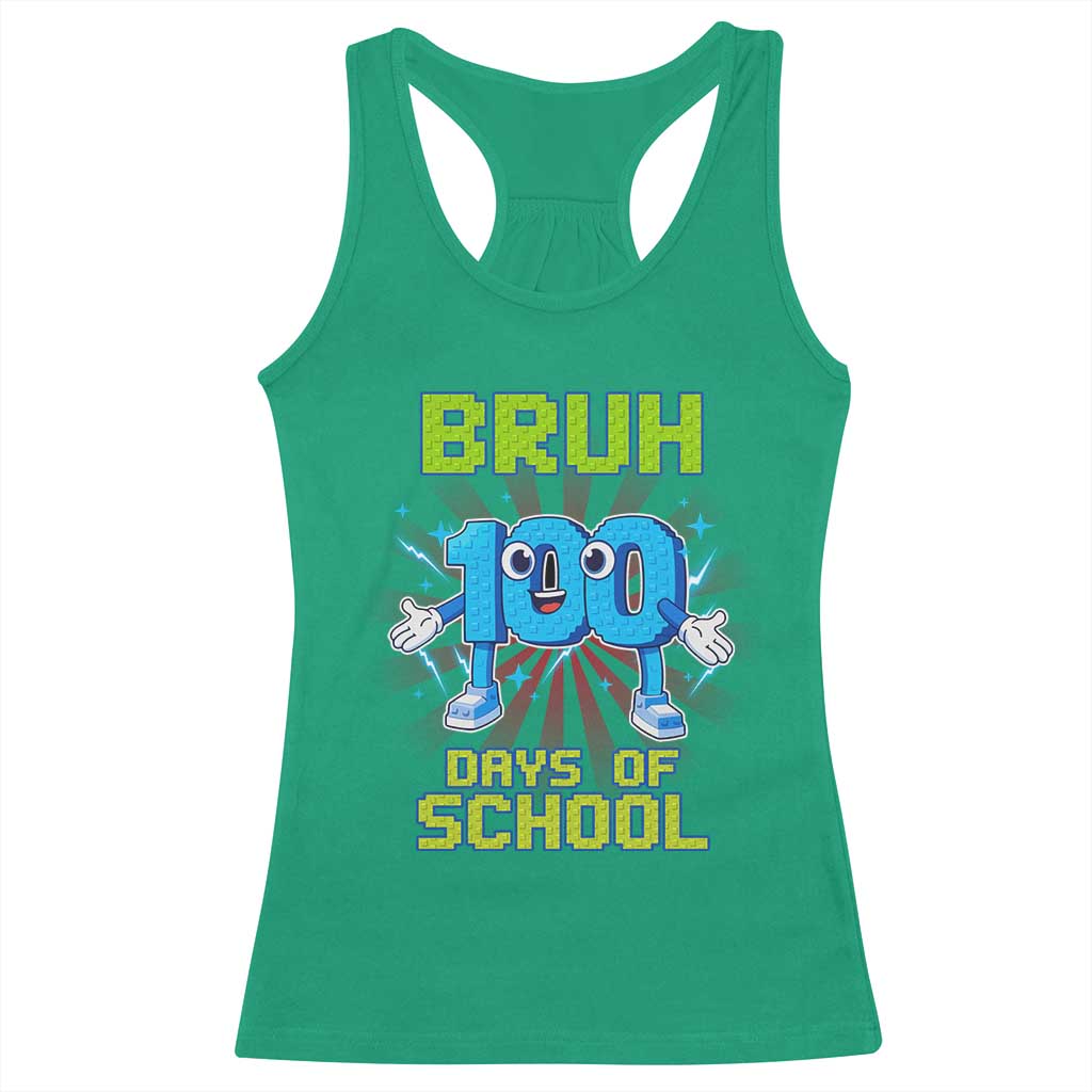 Bruh I Survived 67 33 Days Of School Racerback Tank Top Funny 100th Days of School 67 Game Meme - Wonder Print Shop