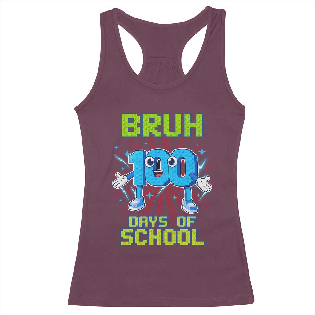 Bruh I Survived 67 33 Days Of School Racerback Tank Top Funny 100th Days of School 67 Game Meme - Wonder Print Shop