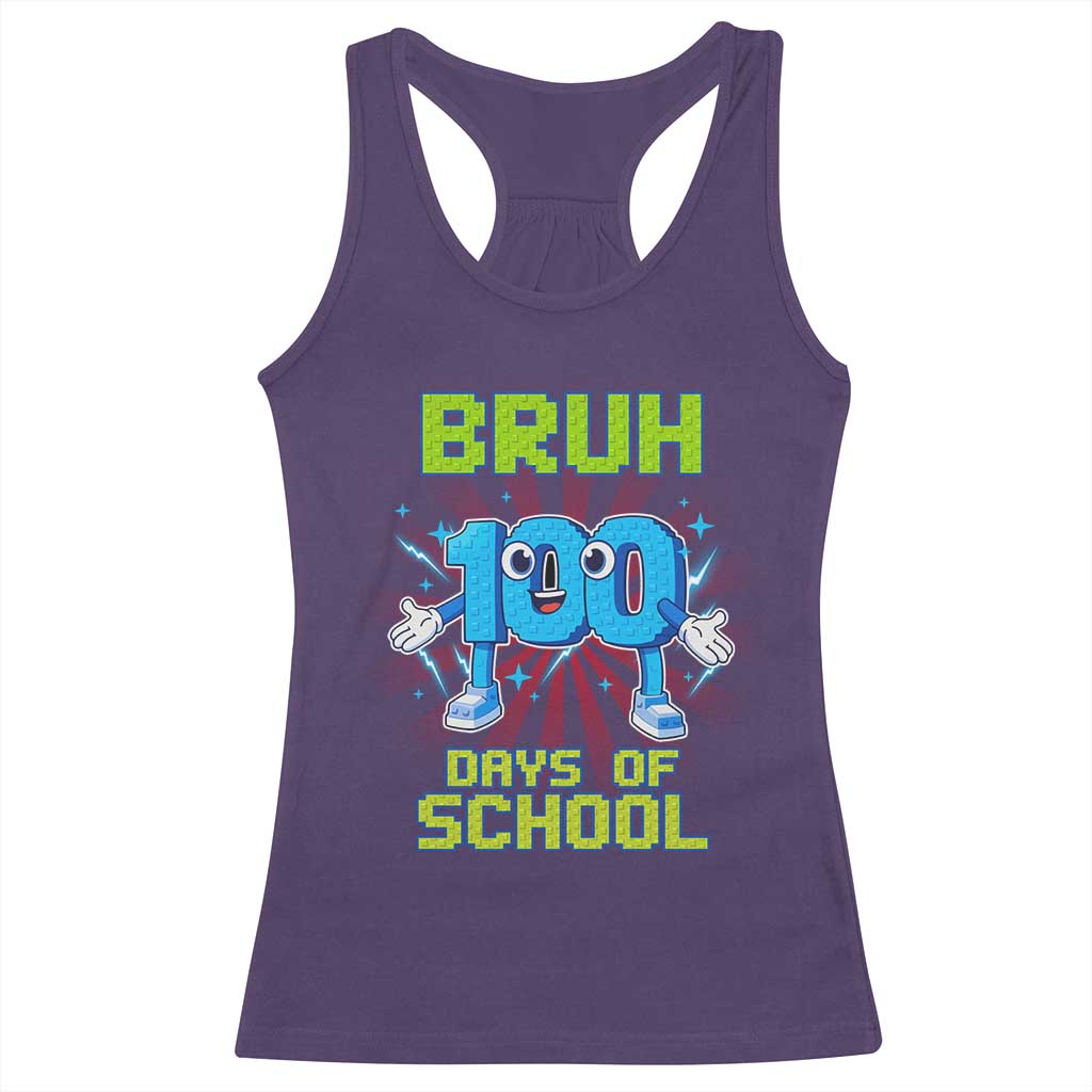 Bruh I Survived 67 33 Days Of School Racerback Tank Top Funny 100th Days of School 67 Game Meme - Wonder Print Shop