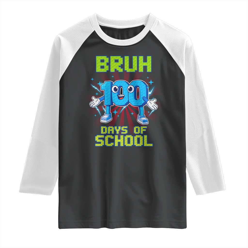 Bruh I Survived 67 33 Days Of School Raglan Shirt Funny 100th Days of School 67 Game Meme - Wonder Print Shop