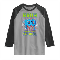 Bruh I Survived 67 33 Days Of School Raglan Shirt Funny 100th Days of School 67 Game Meme - Wonder Print Shop