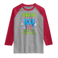 Bruh I Survived 67 33 Days Of School Raglan Shirt Funny 100th Days of School 67 Game Meme - Wonder Print Shop