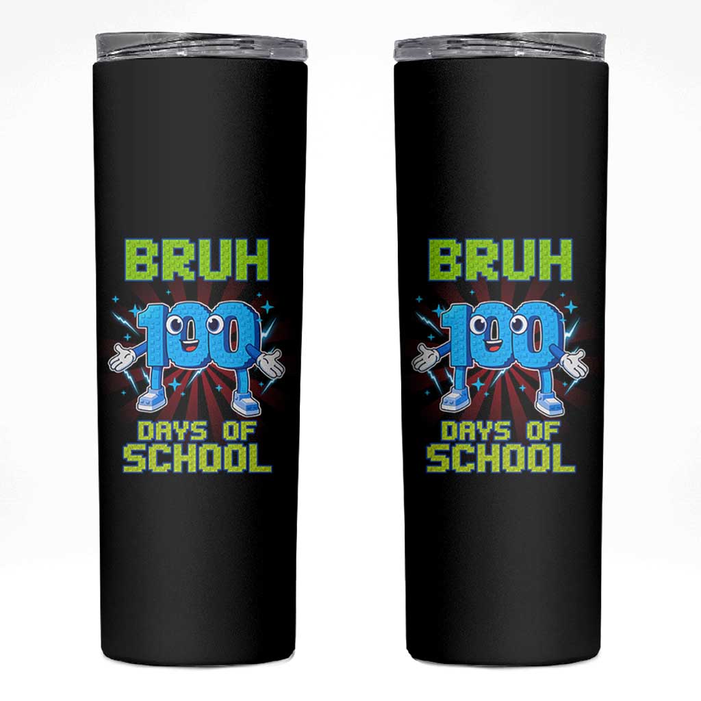 Bruh I Survived 67 33 Days Of School Skinny Tumbler Funny 100th Days of School 67 Game Meme