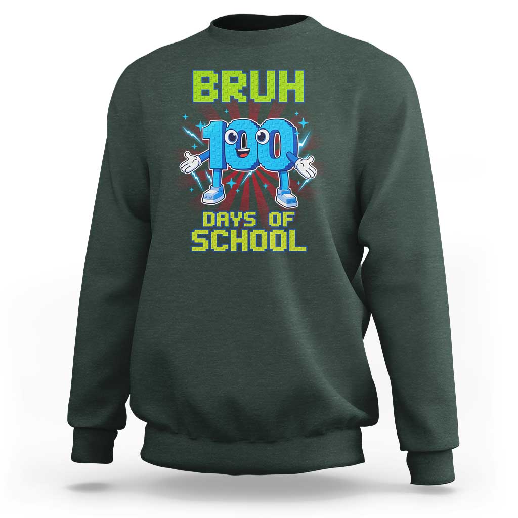 Bruh I Survived 67 33 Days Of School Sweatshirt Funny 100th Days of School 67 Game Meme - Wonder Print Shop