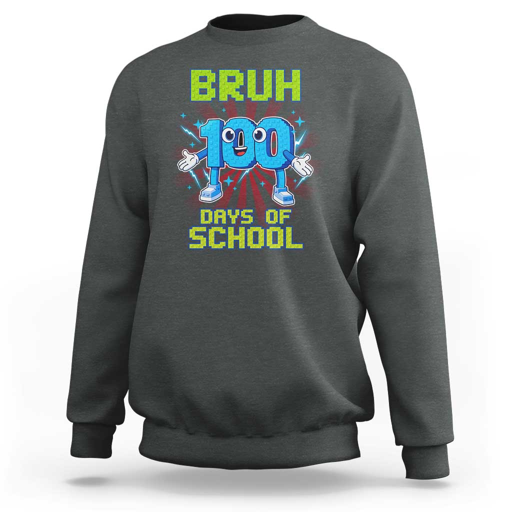Bruh I Survived 67 33 Days Of School Sweatshirt Funny 100th Days of School 67 Game Meme - Wonder Print Shop