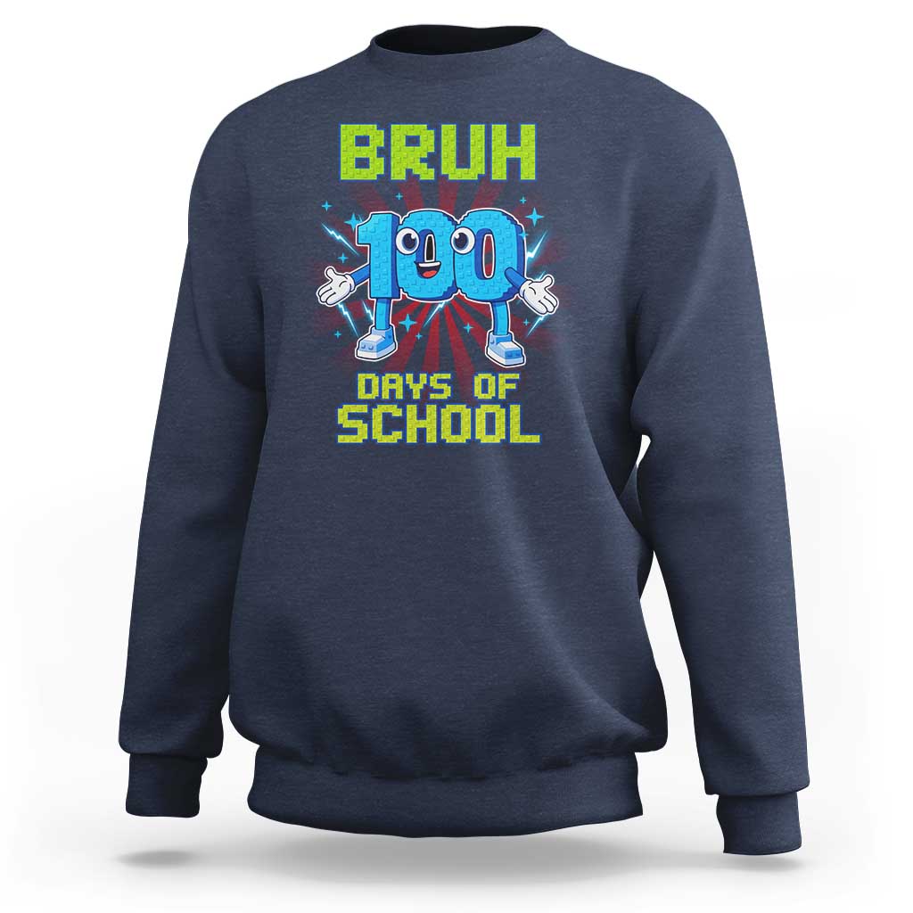 Bruh I Survived 67 33 Days Of School Sweatshirt Funny 100th Days of School 67 Game Meme - Wonder Print Shop