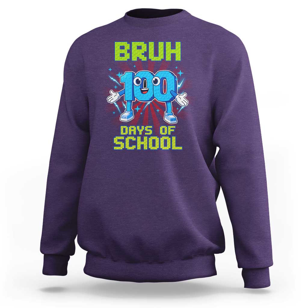 Bruh I Survived 67 33 Days Of School Sweatshirt Funny 100th Days of School 67 Game Meme - Wonder Print Shop