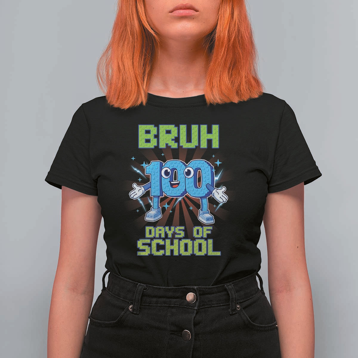 Bruh I Survived 67 33 Days Of School T Shirt For Women Funny 100th Days of School 67 Game Meme - Wonder Print Shop