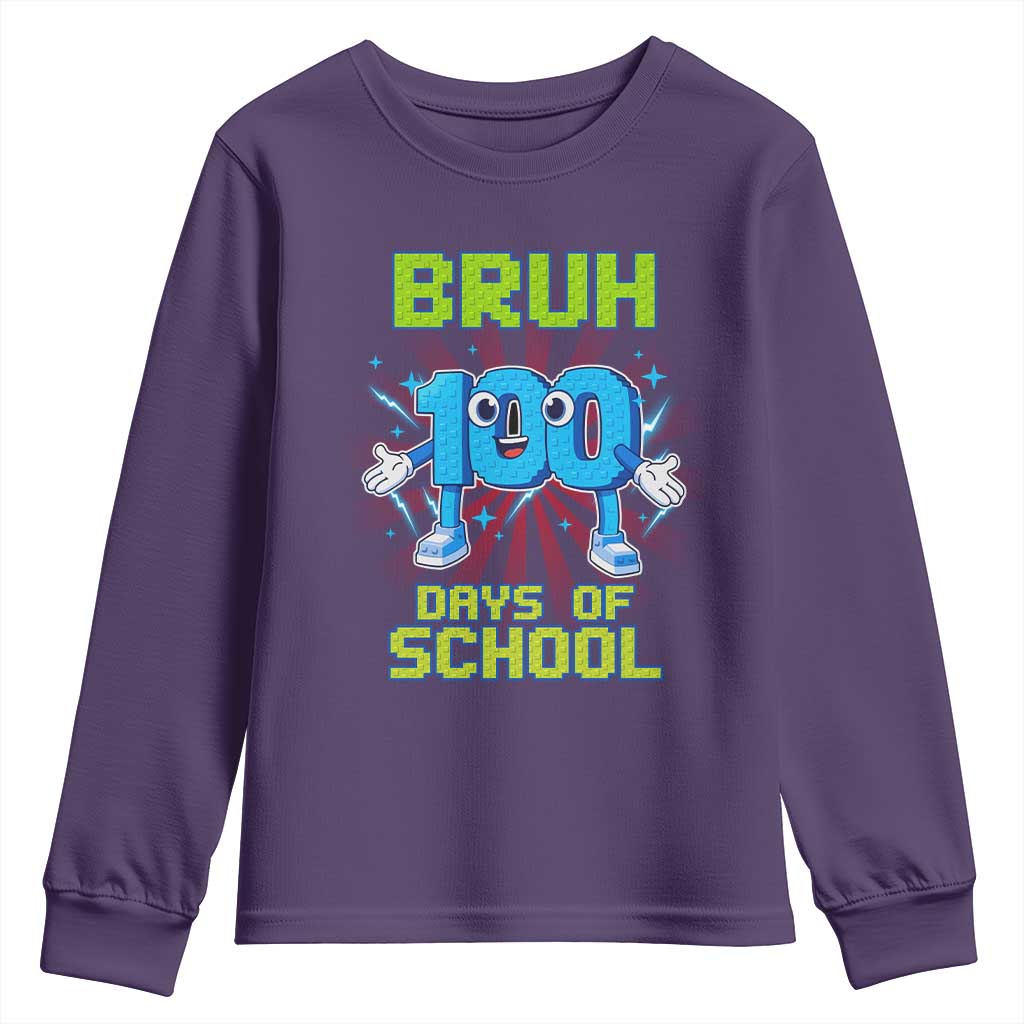 Bruh I Survived 67 33 Days Of School Youth Sweatshirt Funny 100th Days of School 67 Game Meme - Wonder Print Shop