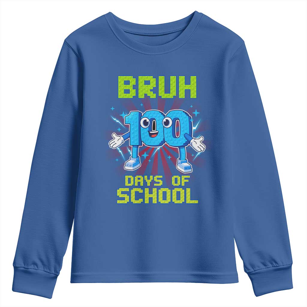Bruh I Survived 67 33 Days Of School Youth Sweatshirt Funny 100th Days of School 67 Game Meme - Wonder Print Shop