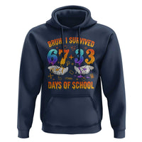 Bruh I Survived 67 33 Days Of School Hoodie Funny 100th Days of School Teacher 67 Drip - Wonder Print Shop