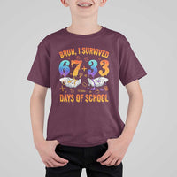 Bruh I Survived 67 33 Days Of School T Shirt For Kid Funny 100th Days of School Teacher 67 Drip - Wonder Print Shop