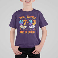 Bruh I Survived 67 33 Days Of School T Shirt For Kid Funny 100th Days of School Teacher 67 Drip - Wonder Print Shop