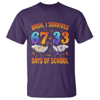 Bruh I Survived 67 33 Days Of School T Shirt Funny 100th Days of School Teacher 67 Drip - Wonder Print Shop