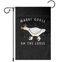 Mardi Goose On The Loose Garden Flag Funny Mardi Gras Carnival Parade