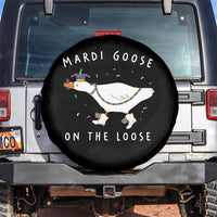 Mardi Goose On The Loose Spare Tire Cover Funny Mardi Gras Carnival Parade