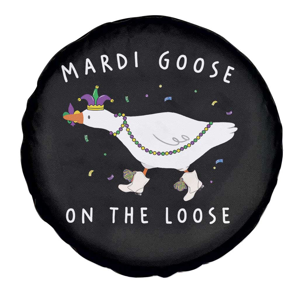 Mardi Goose On The Loose Spare Tire Cover Funny Mardi Gras Carnival Parade