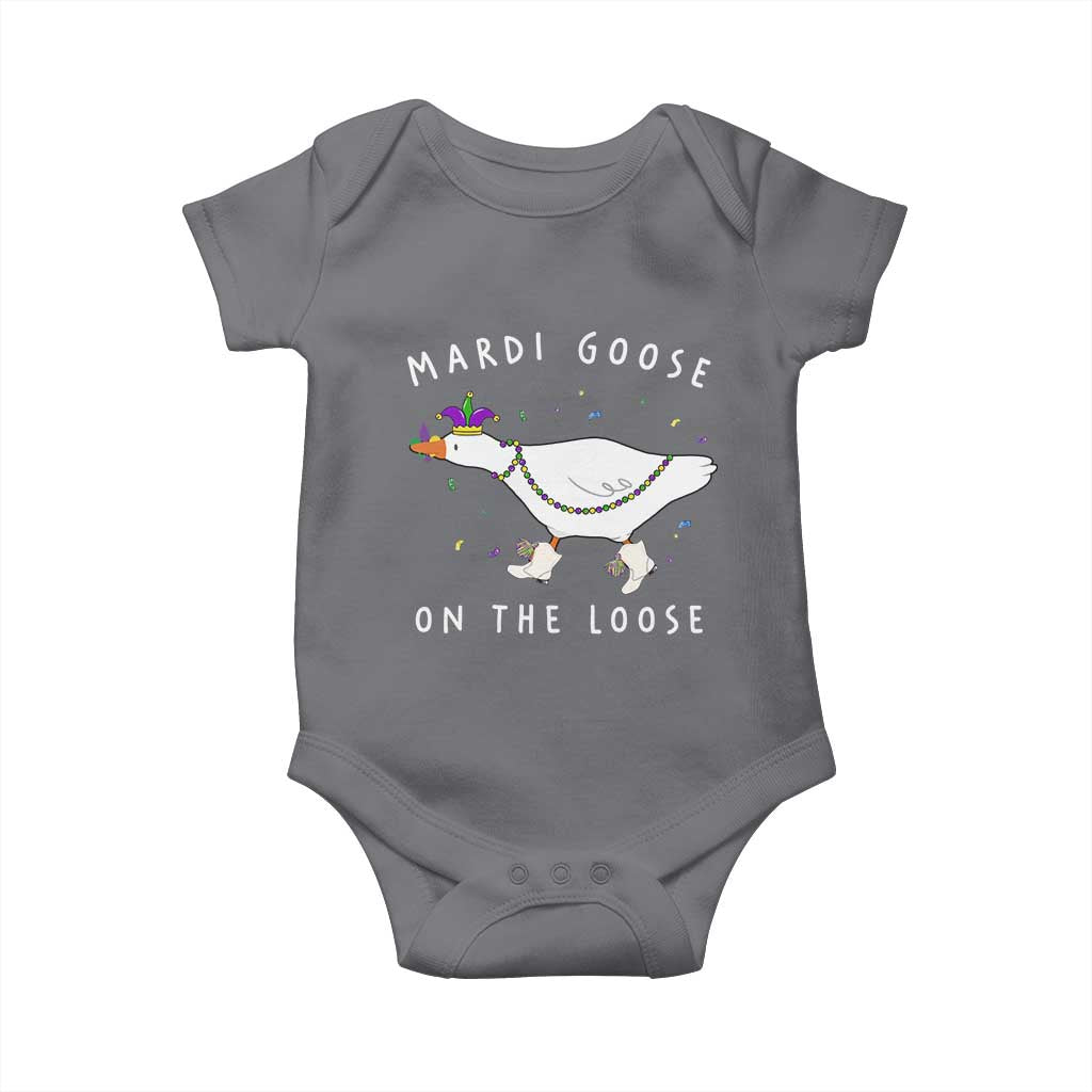 Mardi Goose On The Loose Baby Onesie Funny Mardi Gras Carnival Parade