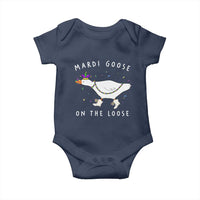 Mardi Goose On The Loose Baby Onesie Funny Mardi Gras Carnival Parade
