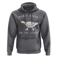Mardi Goose On The Loose Hoodie Funny Mardi Gras Carnival Parade
