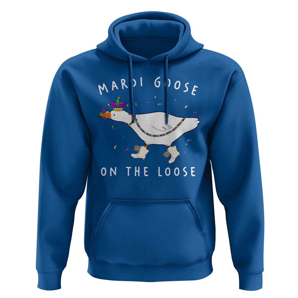 Mardi Goose On The Loose Hoodie Funny Mardi Gras Carnival Parade