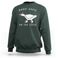 Mardi Goose On The Loose Sweatshirt Funny Mardi Gras Carnival Parade