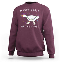 Mardi Goose On The Loose Sweatshirt Funny Mardi Gras Carnival Parade