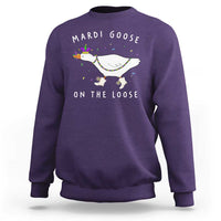 Mardi Goose On The Loose Sweatshirt Funny Mardi Gras Carnival Parade