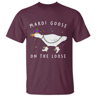 Mardi Goose On The Loose T Shirt Funny Mardi Gras Carnival Parade