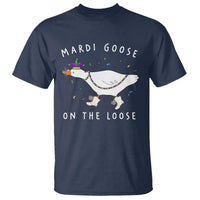 Mardi Goose On The Loose T Shirt Funny Mardi Gras Carnival Parade