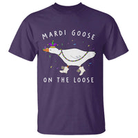 Mardi Goose On The Loose T Shirt Funny Mardi Gras Carnival Parade