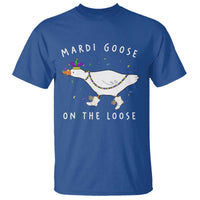 Mardi Goose On The Loose T Shirt Funny Mardi Gras Carnival Parade