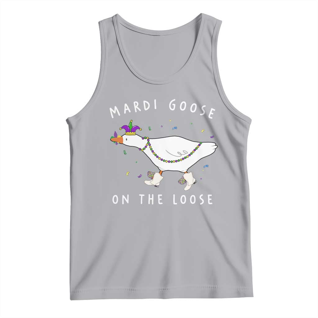 Mardi Goose On The Loose Tank Top Funny Mardi Gras Carnival Parade