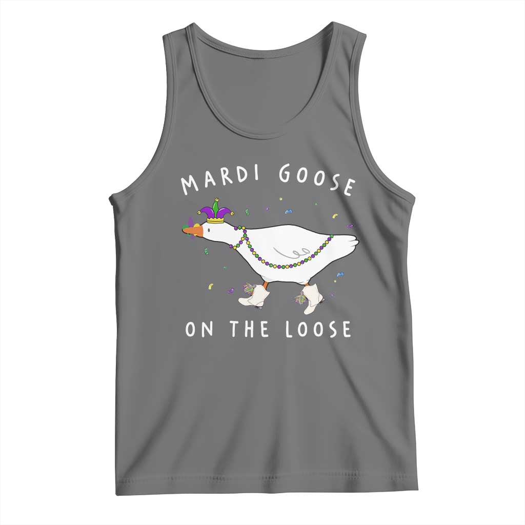 Mardi Goose On The Loose Tank Top Funny Mardi Gras Carnival Parade