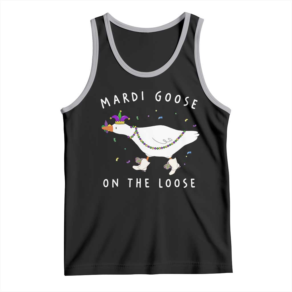 Mardi Goose On The Loose Tank Top Funny Mardi Gras Carnival Parade