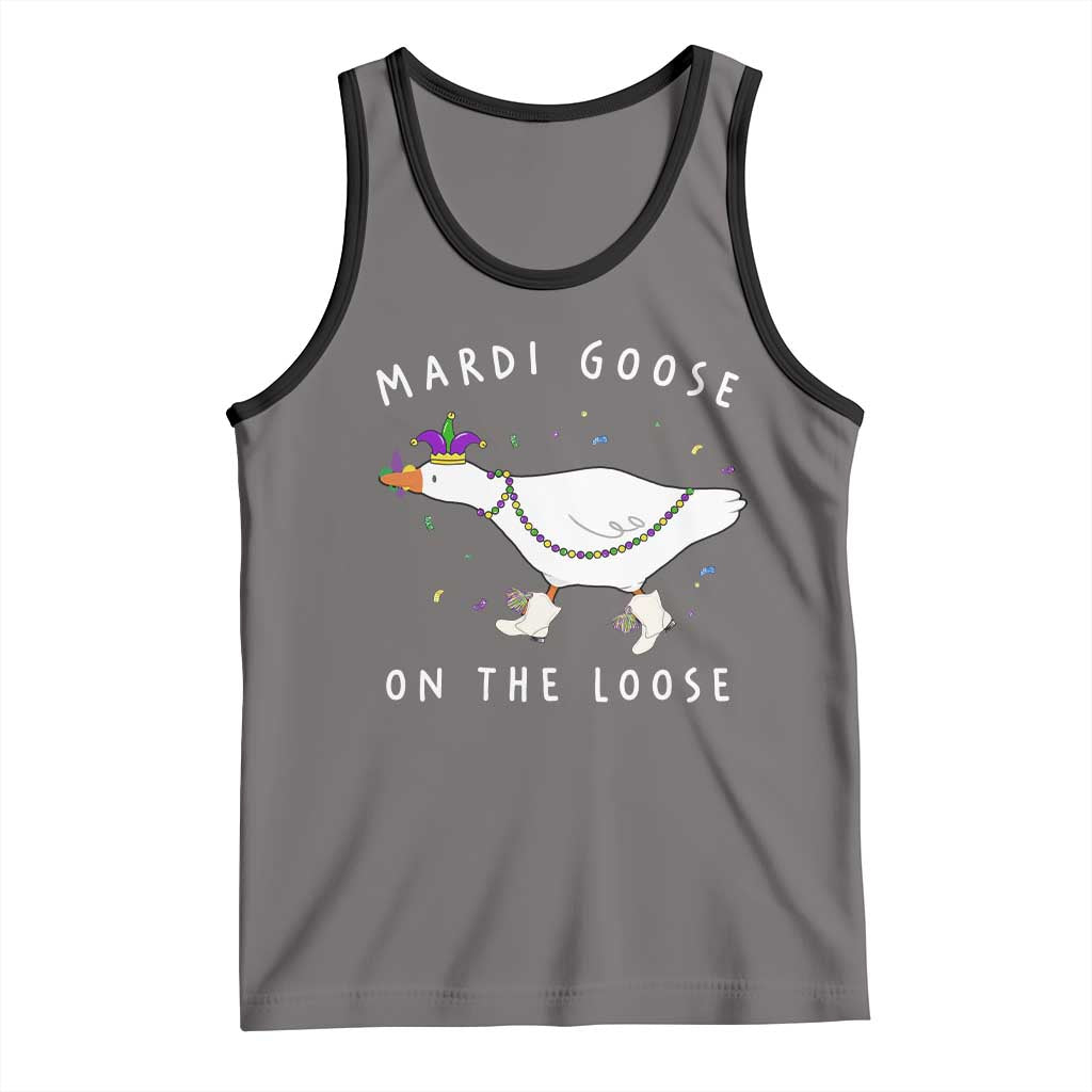 Mardi Goose On The Loose Tank Top Funny Mardi Gras Carnival Parade