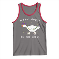 Mardi Goose On The Loose Tank Top Funny Mardi Gras Carnival Parade
