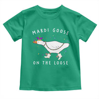 Mardi Goose On The Loose Toddler T Shirt Funny Mardi Gras Carnival Parade