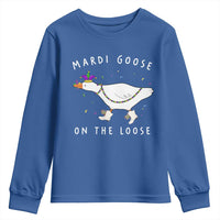 Mardi Goose On The Loose Youth Sweatshirt Funny Mardi Gras Carnival Parade