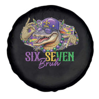 Funny Mardi Gras Six Seven Bruh Spare Tire Cover 67 Meme Mardigator Alligator