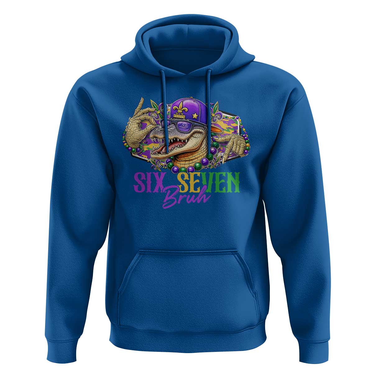 Funny Mardi Gras Six Seven Bruh Hoodie 67 Meme Mardigator Alligator